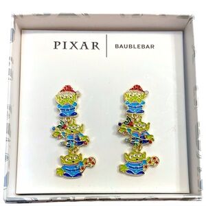 BaubleBar Disney Pixar Toy Story Alien Santa Hat Christmas Earrings New In Box